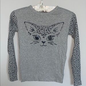 Gray‎ Leopard Print Kids Shirt